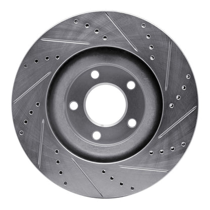 R1 Concepts R1 07-15 Ford Edge Front Left Drilled & Slotted Silver Brake Rotor