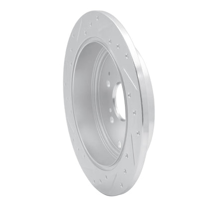R1 Concepts R1 01-08 Acura MDX Rear Right Drilled & Slotted Silver Brake Rotor