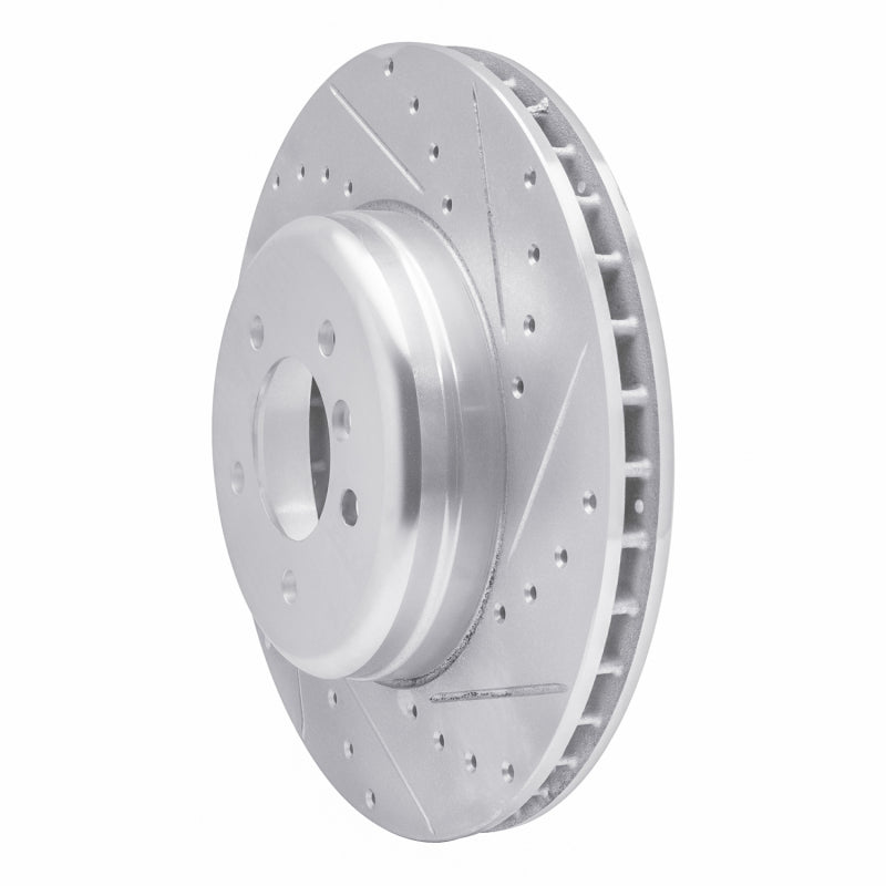 R1 Concepts R1 11-16 BMW Z4 Front Right Drilled & Slotted Silver Brake Rotor