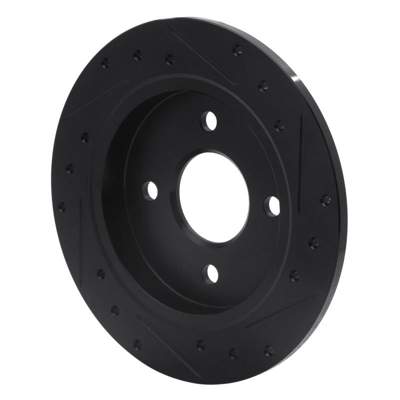 R1 Concepts R1 01-19 Ford Fiesta (USA/Canada) Rear Left Drilled & Slotted Black Brake Rotor