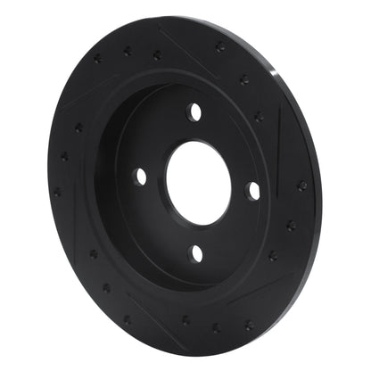 R1 Concepts R1 01-19 Ford Fiesta (USA/Canada) Rear Left Drilled & Slotted Black Brake Rotor
