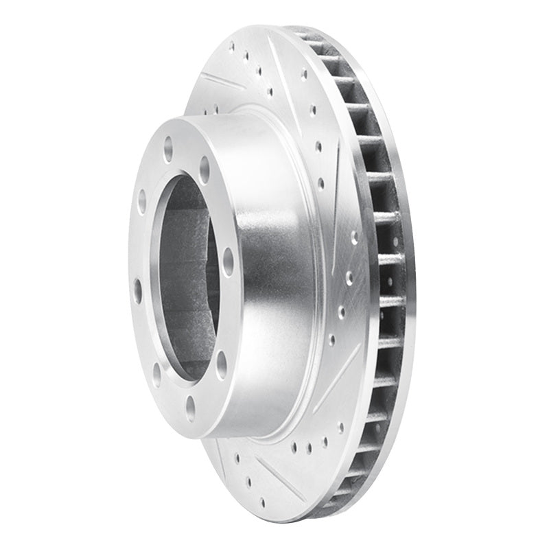 R1 Concepts R1 80-94 Ford F-250 4WD (Excl Super Duty) Front Right Drilled & Slotted Silver Brake Rotor