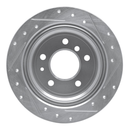 R1 Concepts R1 81-86 BMW 733I Rear Left Drilled & Slotted Silver Brake Rotor