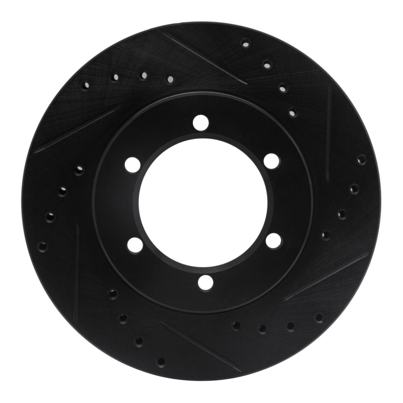 R1 Concepts R1 98-15 Nissan NP300 (Mexico) Front Right Drilled & Slotted Black Brake Rotor