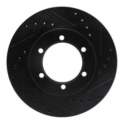 R1 Concepts R1 98-15 Nissan NP300 (Mexico) Front Right Drilled & Slotted Black Brake Rotor