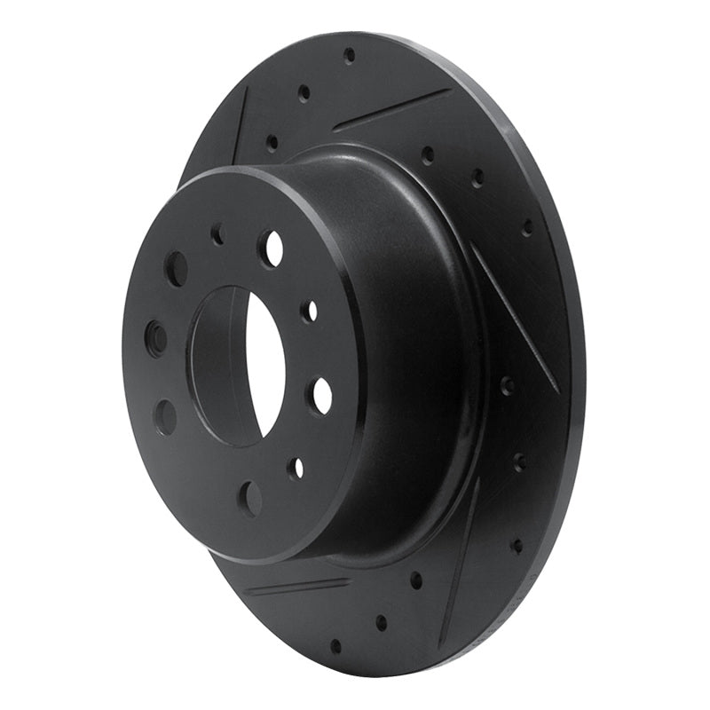 R1 Concepts R1 61-91 Mercedes-Benz 230S Rear Left Drilled & Slotted Black Brake Rotor