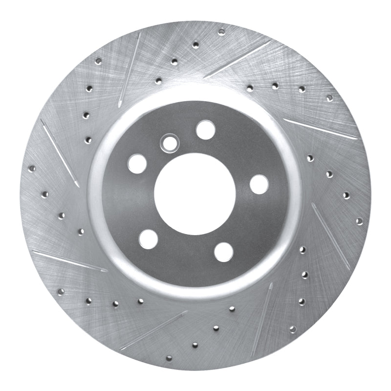 R1 Concepts R1 13-21 BMW 428I Rear Left Drilled & Slotted Silver Brake Rotor