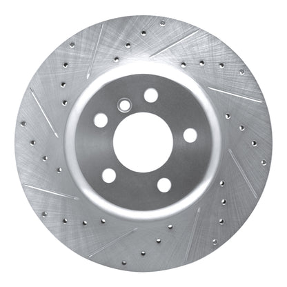 R1 Concepts R1 13-21 BMW 428I Rear Left Drilled & Slotted Silver Brake Rotor