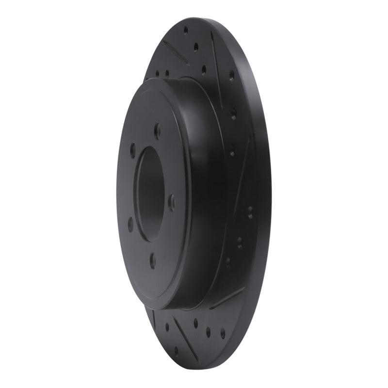 R1 Concepts R1 02-10 Ford Explorer Rear Right Drilled & Slotted Black Brake Rotor