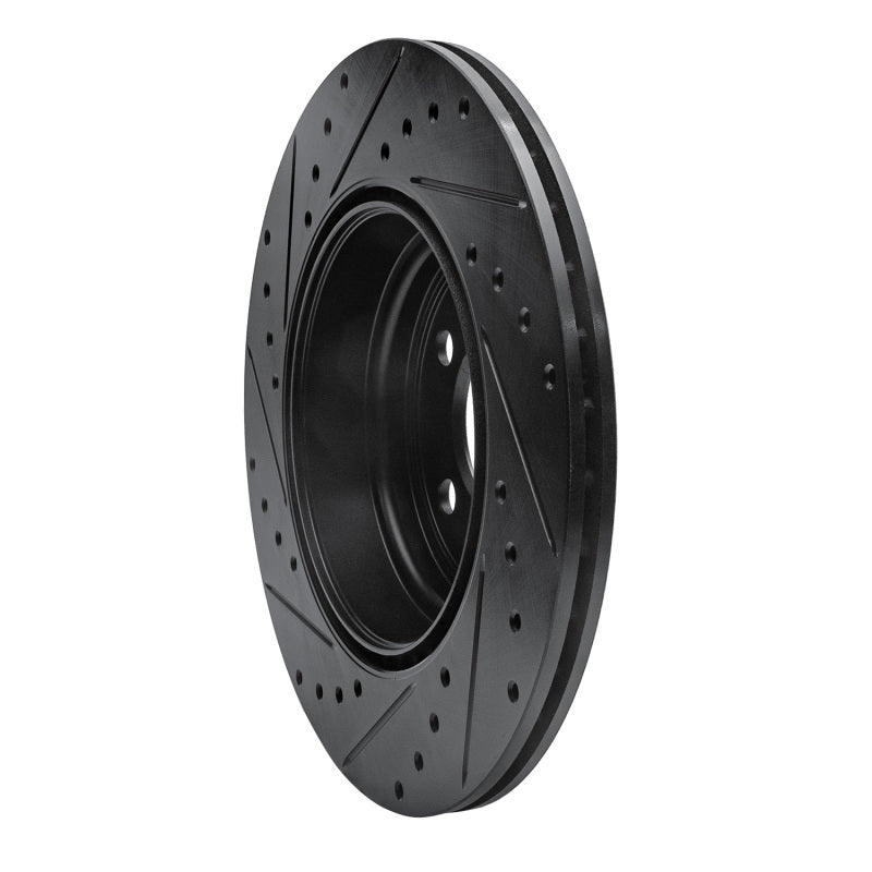 R1 Concepts R1 12-20 BMW 335I GT xDrive Rear Right Drilled & Slotted Black Brake Rotor