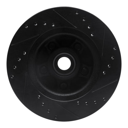R1 Concepts R1 79-91 Ford LTD Front Left Drilled & Slotted Black Brake Rotor