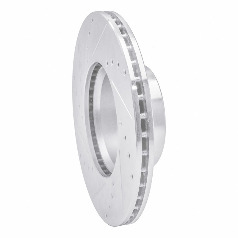 R1 Concepts R1 72-80 Mercedes-Benz 450SL Front Right Drilled & Slotted Silver Brake Rotor