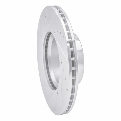 R1 Concepts R1 72-80 Mercedes-Benz 450SL Front Right Drilled & Slotted Silver Brake Rotor