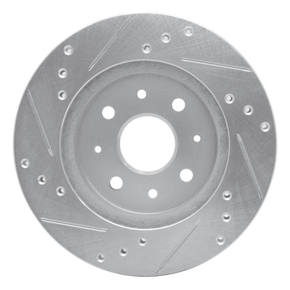 R1 Concepts R1 03-05 Kia Rio Front Right Drilled & Slotted Silver Brake Rotor