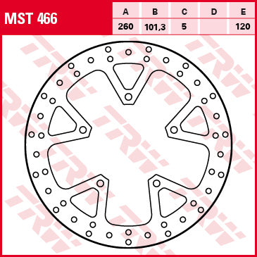 TRW MOTO MST466 Brake Disc