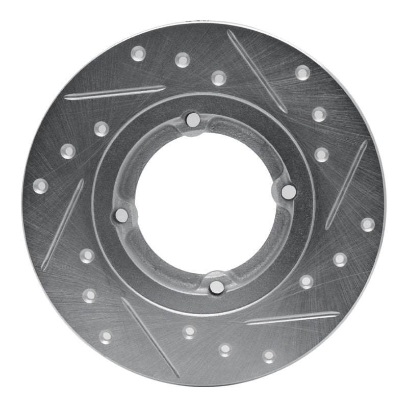 R1 Concepts R1 85-94 Chevrolet Sprint Front Left Drilled & Slotted Silver Brake Rotor