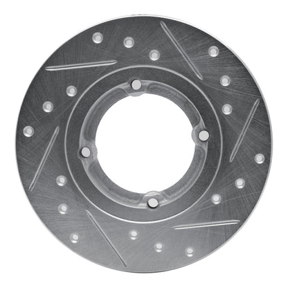 R1 Concepts R1 85-94 Chevrolet Sprint Front Left Drilled & Slotted Silver Brake Rotor