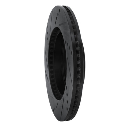 R1 Concepts R1 19-25 Toyota Corolla (Mexico) Front Right Drilled & Slotted Black Brake Rotor