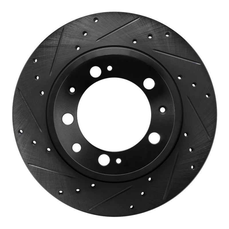 R1 Concepts R1 86-95 Porsche 928 Rear Left Drilled & Slotted Black Brake Rotor