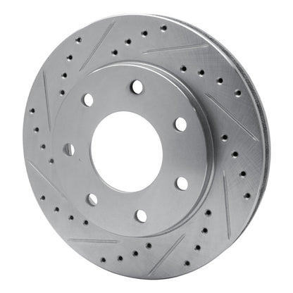 R1 Concepts R1 04-08 Ford F-150 RWD Front Left Drilled & Slotted Silver Brake Rotor