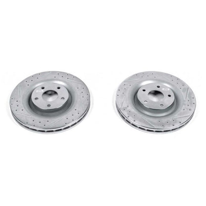 PowerStop Power Stop 06-13 Chevrolet Corvette Front Evolution Drilled & Slotted Rotors - Pair