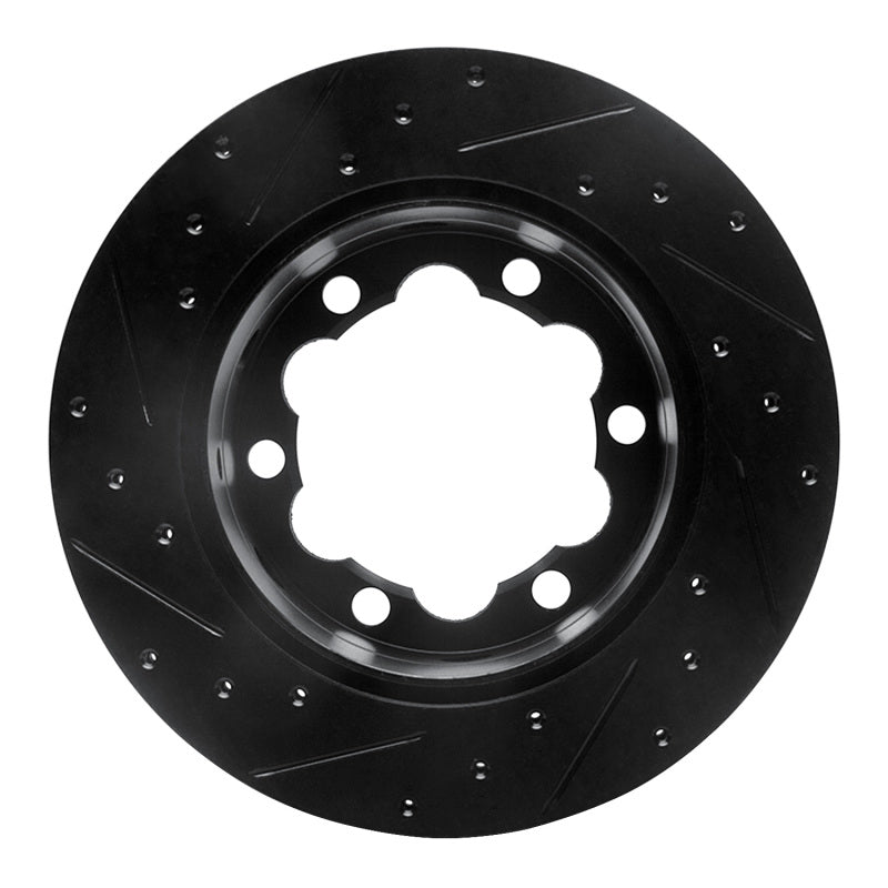 R1 Concepts R1 02-06 Dodge Sprinter 3500 Rear Right Drilled & Slotted Black Brake Rotor