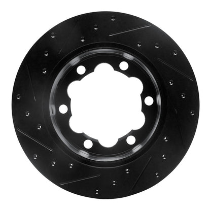 R1 Concepts R1 02-06 Dodge Sprinter 3500 Rear Right Drilled & Slotted Black Brake Rotor