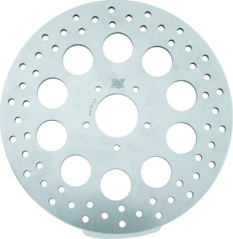TwinPower Twin Power 08-13 FLH FLT 08-16 FLHR 06-17 Dyna Front 11.8in Rotor Solid With Holes Stainless