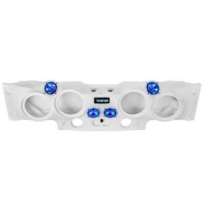 DS18 07-18 JK/JKU Jeep Soundbar Fits 4x 8in Speakers (Not Included) Tweeters Drivers Included-White