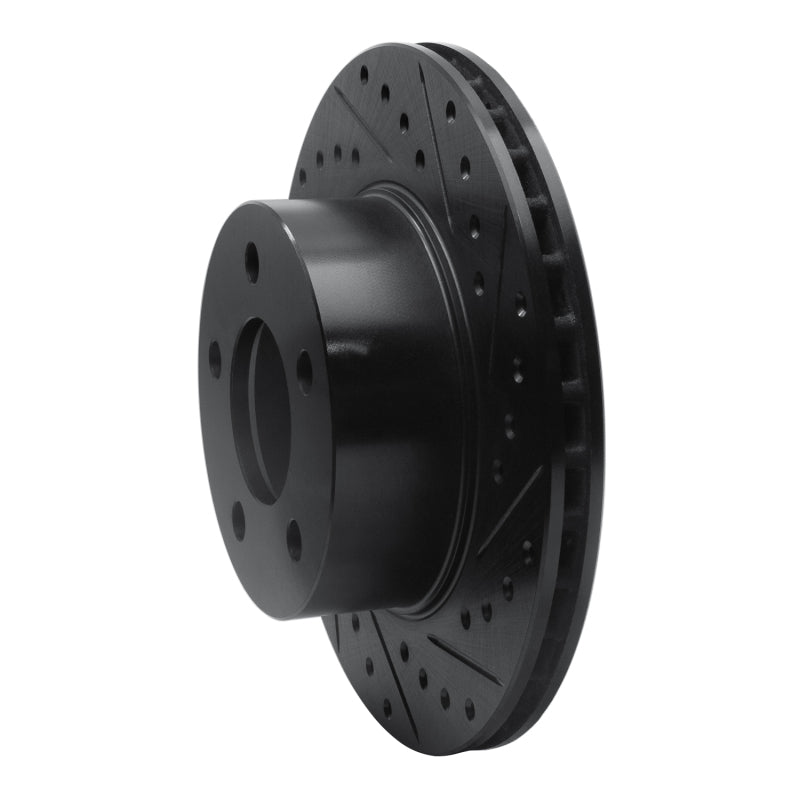 R1 Concepts R1 80-89 American Motors Eagle Front Right Drilled & Slotted Black Brake Rotor