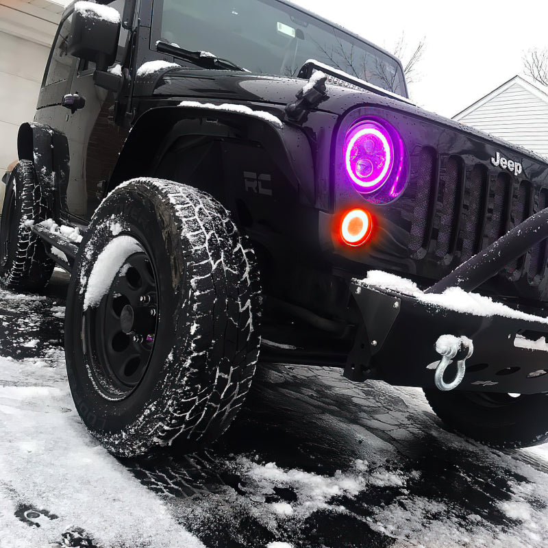 ORACLE Lighting Oracle Jeep Wrangler 07-17 LED Waterproof Turn Signal Halo Kit - Amber