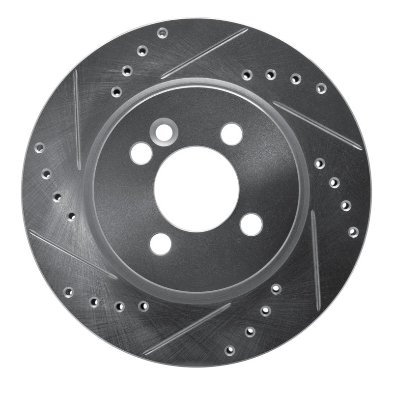 R1 Concepts R1 02-08 Mini Cooper (Excl Clubman) Front Left Drilled & Slotted Silver Brake Rotor