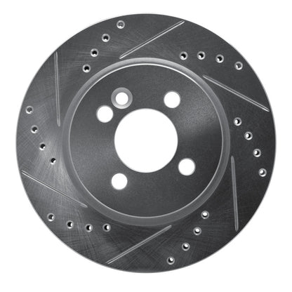 R1 Concepts R1 02-08 Mini Cooper (Excl Clubman) Front Left Drilled & Slotted Silver Brake Rotor