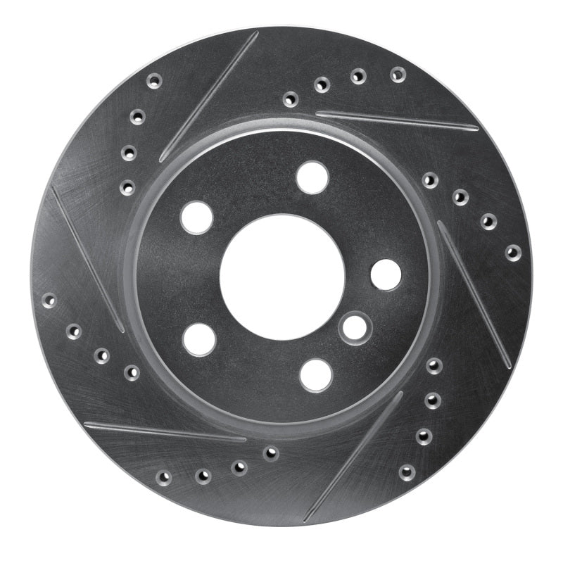 R1 Concepts R1 14-24 Mini Cooper (Excl Clubman) Front Left Drilled & Slotted Silver Brake Rotor