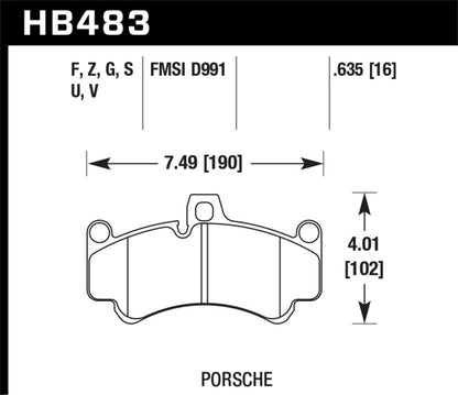 Hawk Performance Hawk Porsche GT3 DTC-60 Street Front Brake Pads
