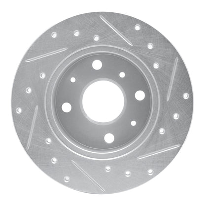 R1 Concepts R1 88-92 Daihatsu CHARADE Front Left Drilled & Slotted Silver Brake Rotor