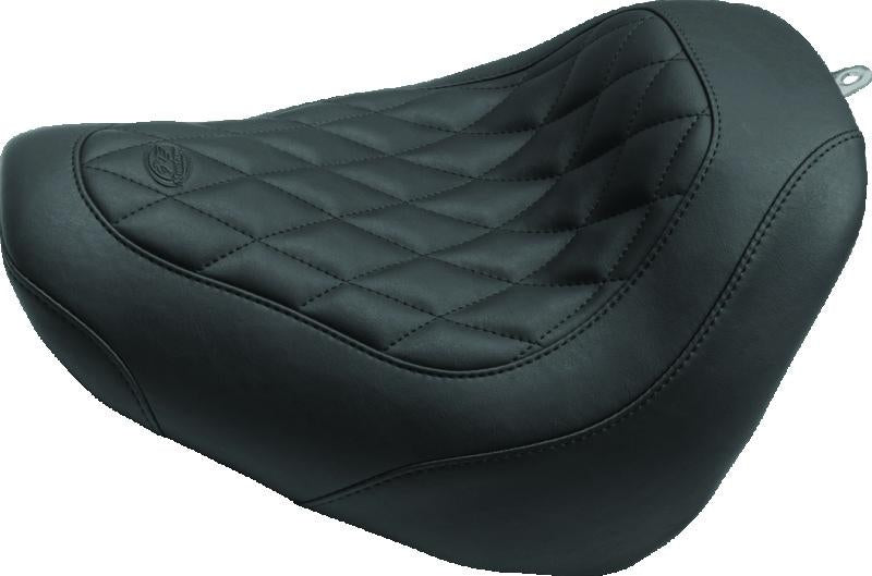 Mustang Motorcycle Mustang 06-17 Harley Softail Wide Tire (200mm) Std Touring,Wide Touring Pass Seat w/Studs - Black