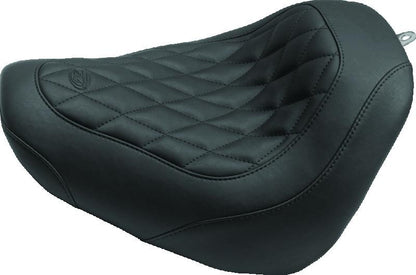 Mustang Motorcycle Mustang 06-17 Harley Softail Wide Tire (200mm) Std Touring,Wide Touring Pass Seat w/Studs - Black
