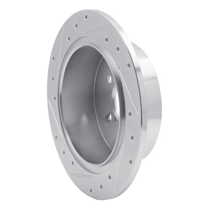 R1 Concepts R1 05-09 Subaru Outback Rear Right Drilled & Slotted Silver Brake Rotor