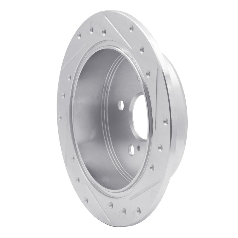 R1 Concepts R1 06-15 Lexus IS250 Rear Left Drilled & Slotted Silver Brake Rotor