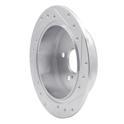 R1 Concepts R1 06-15 Lexus IS250 Rear Left Drilled & Slotted Silver Brake Rotor