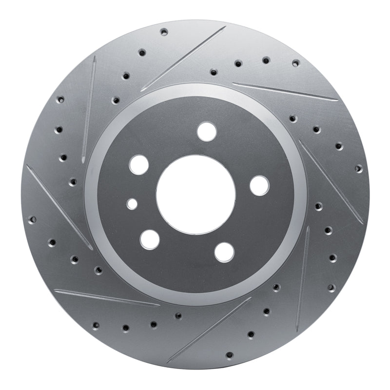 R1 Concepts R1 17-25 Tesla Model 3 Front Left Drilled & Slotted Silver Brake Rotor