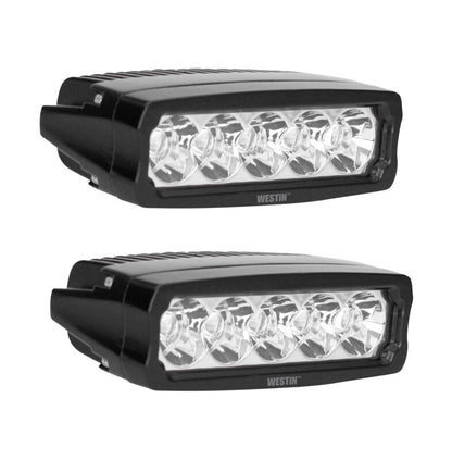 Westin Fusion5 LED Light Bar Single Row 5.5 inch Flex w/3W Epistar (Set of 2) - Black