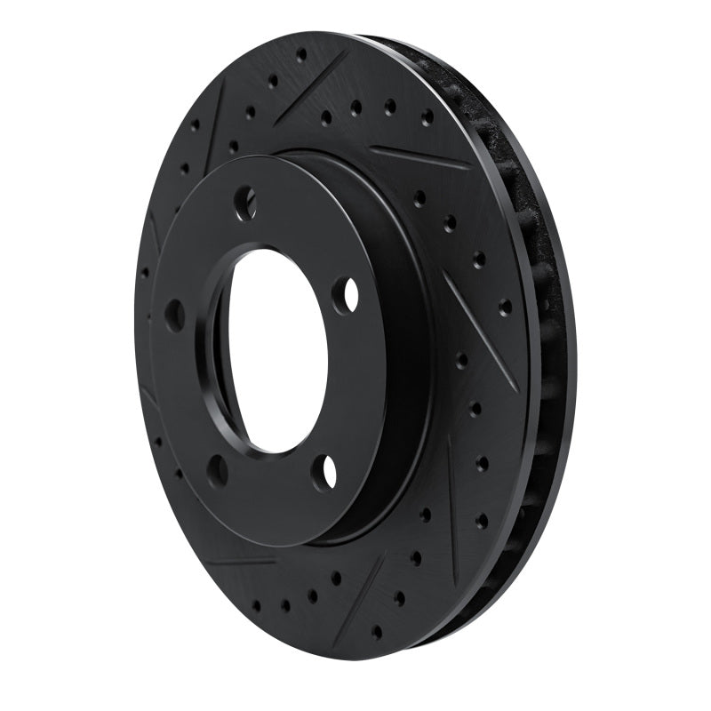 R1 Concepts R1 74-80 International SCOUT II Front Left Drilled & Slotted Black Brake Rotor