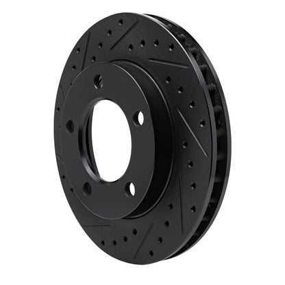 R1 Concepts R1 74-80 International SCOUT II Front Left Drilled & Slotted Black Brake Rotor