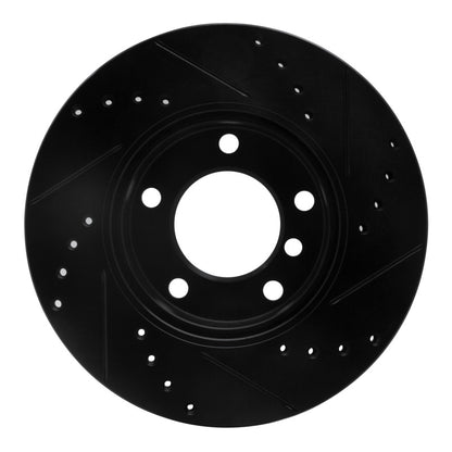 R1 Concepts R1 91-06 BMW 325I (USA/Canada) Front Left Drilled & Slotted Black Brake Rotor
