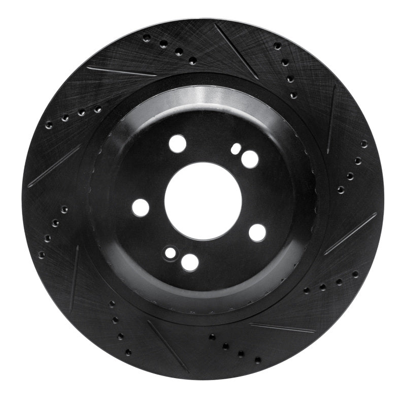 R1 Concepts R1 14-21 Mercedes-Benz S400 (Canada & Mexico) Rear Right Drilled & Slotted Black Brake Rotor