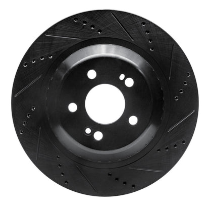 R1 Concepts R1 14-21 Mercedes-Benz S400 (Canada & Mexico) Rear Right Drilled & Slotted Black Brake Rotor