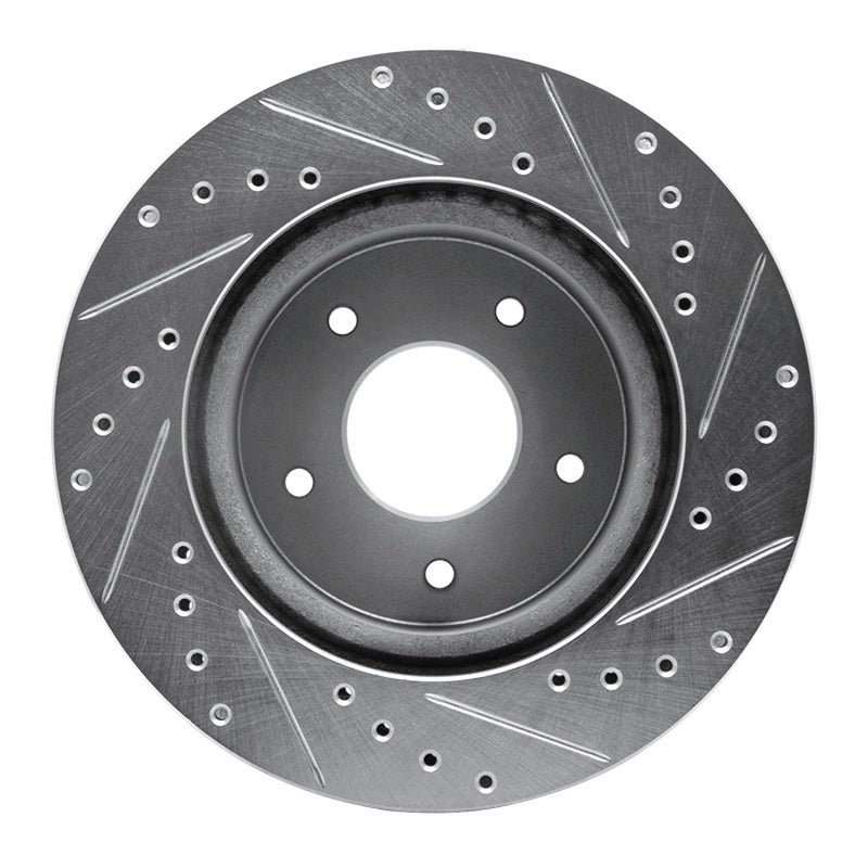 R1 Concepts R1 63-82 Chevrolet Corvette Front Left Drilled & Slotted Silver Brake Rotor
