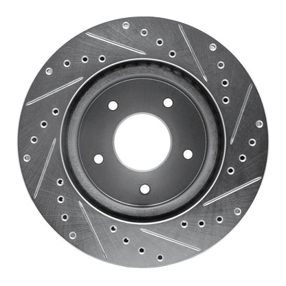 R1 Concepts R1 63-82 Chevrolet Corvette Front Left Drilled & Slotted Silver Brake Rotor